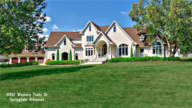 6532 Western Trails Dr, Springdale, AR 72762 - view of front of home featuring a front lawn