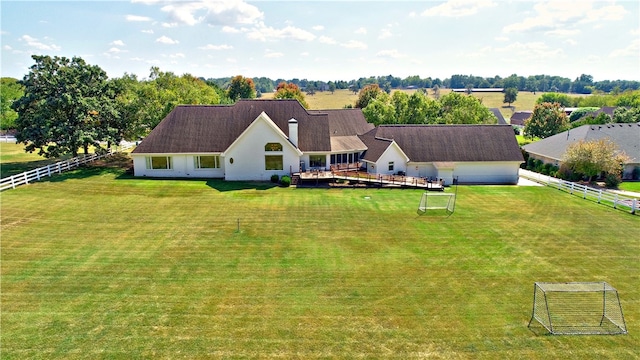 bird's eye view featuring a rural view