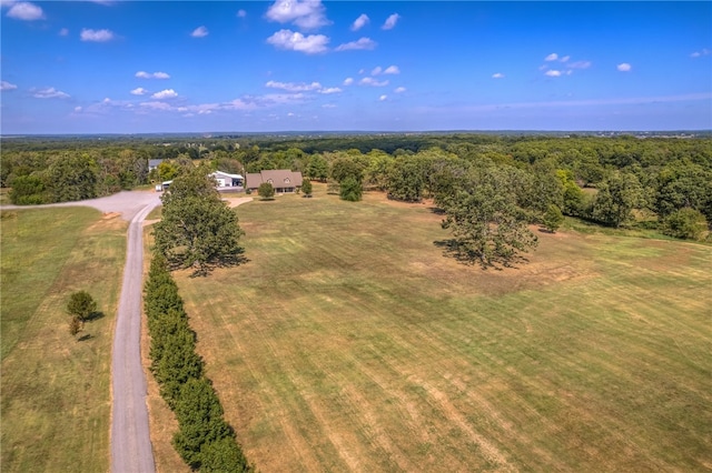 drone / aerial view featuring a rural view