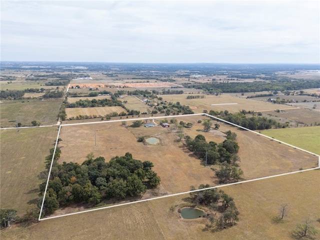 drone / aerial view featuring a rural view