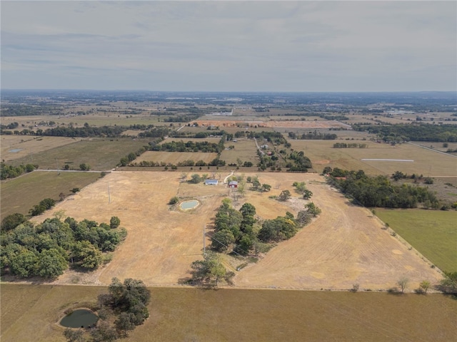 aerial view featuring a rural view