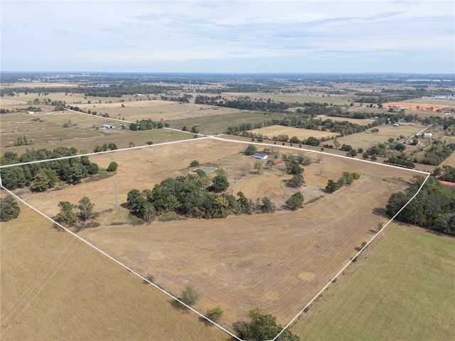 drone / aerial view featuring a rural view