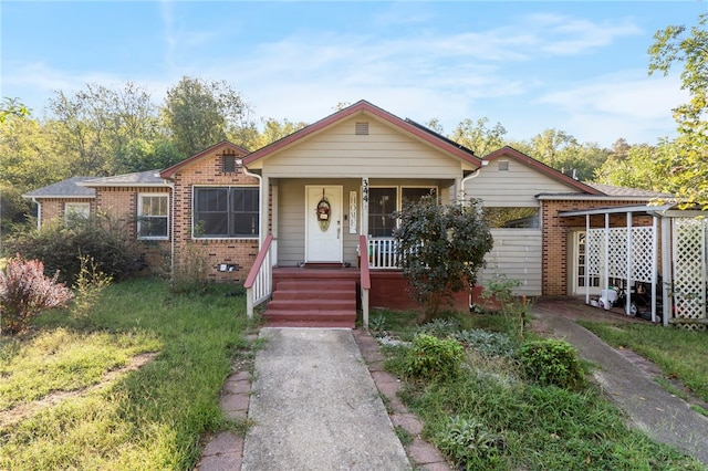 bungalow featuring covered porch