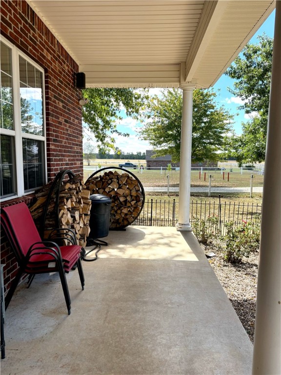 view of patio with a porch