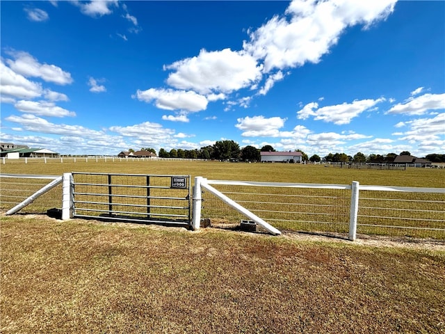 view of yard featuring a rural view