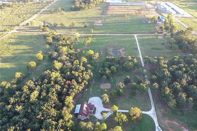 drone / aerial view featuring a rural view