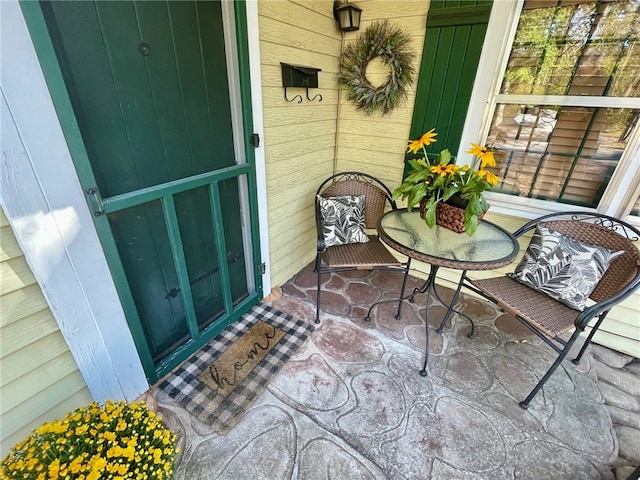 exterior space featuring covered porch