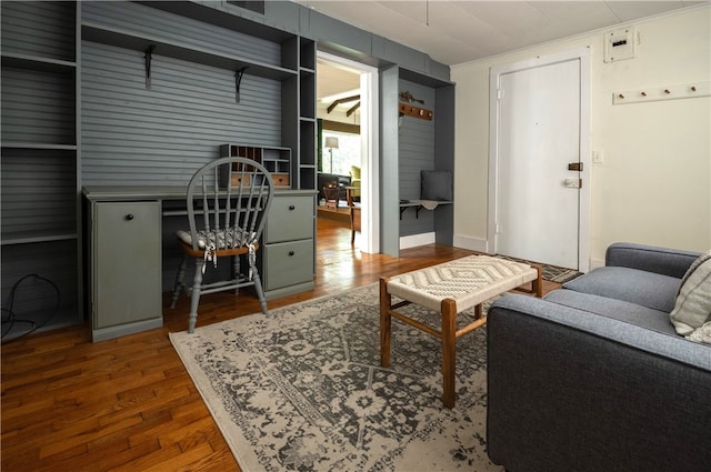 living room featuring hardwood / wood-style floors