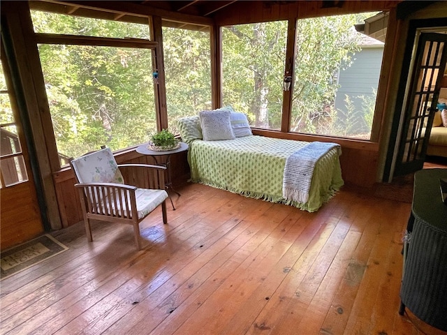 view of sunroom