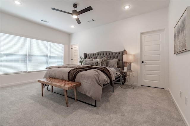 427 E Martin Luther King Jr Blvd, Fayetteville, AR 72701 - carpeted bedroom with recessed lighting and a ceiling fan