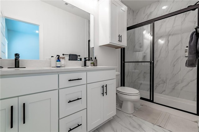 427 E Martin Luther King Jr Blvd, Fayetteville, AR 72701 - bathroom with marble finish floors, double vanity, and a marble finish shower
