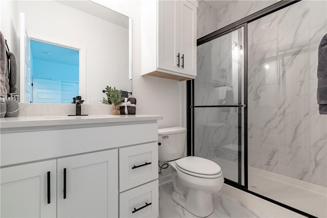 427 E Martin Luther King Jr Blvd, Fayetteville, AR 72701 - full bath featuring marble finish flooring, vanity, and a marble finish shower