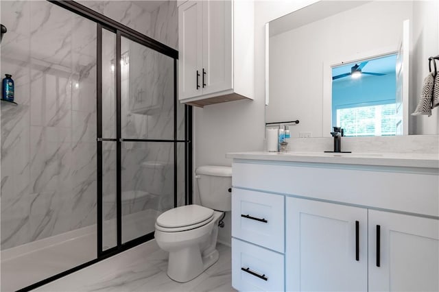 427 E Martin Luther King Jr Blvd, Fayetteville, AR 72701 - full bathroom with marble look tiles, vanity, and a marble finish shower