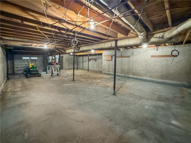 view of basement