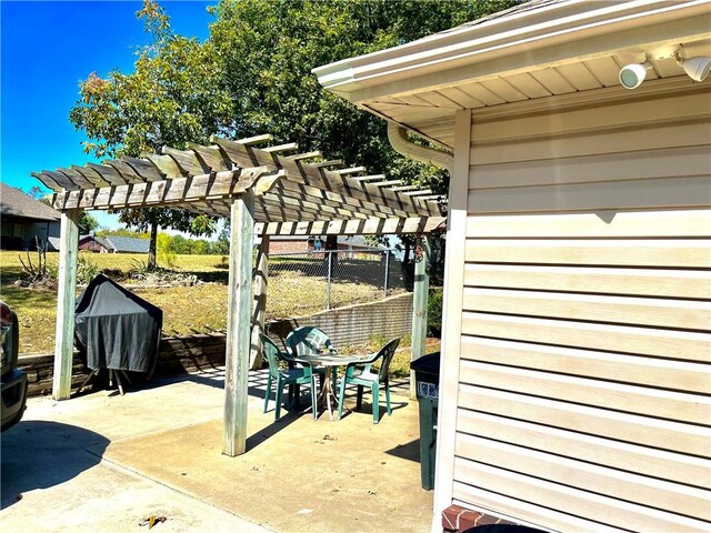 view of patio / terrace with a pergola