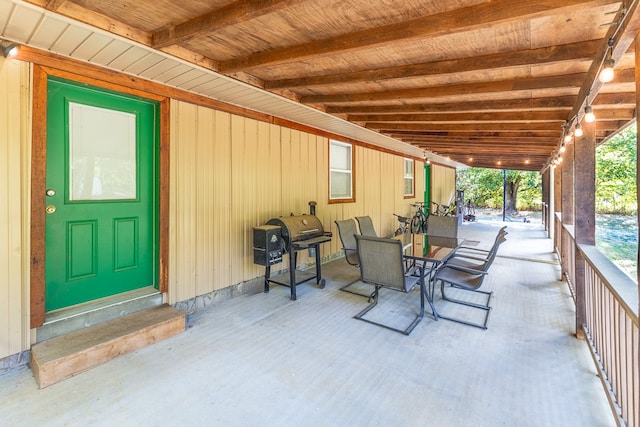 view of patio / terrace with area for grilling