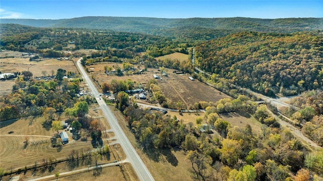 drone / aerial view with a mountain view