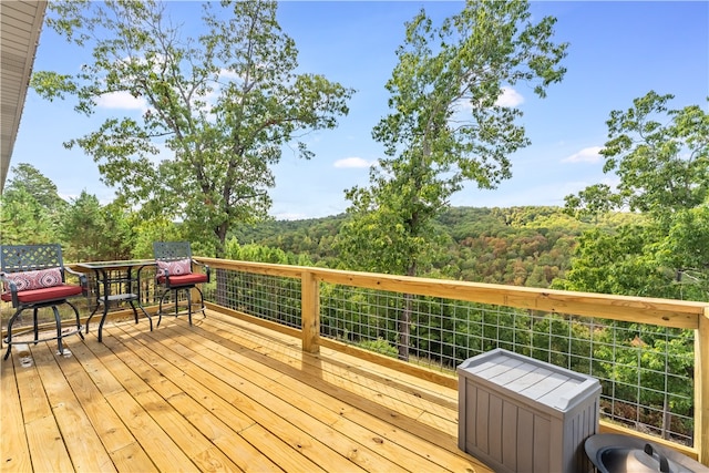 view of wooden deck