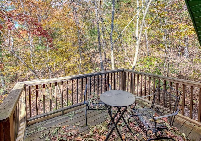 view of wooden terrace