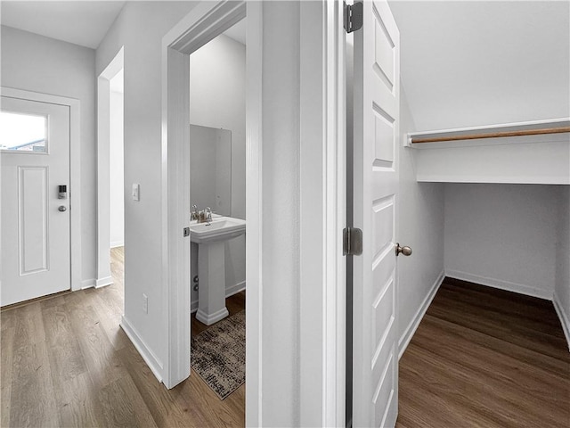 5395 Selah St, Springdale, AR 72764 - hall featuring wood finished floors and baseboards