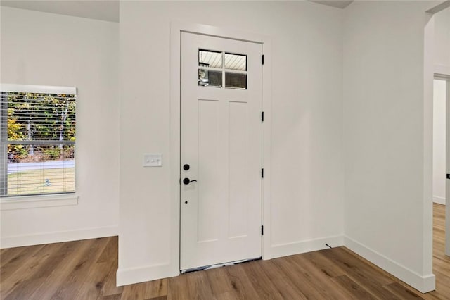 entrance foyer featuring light hardwood / wood-style flooring