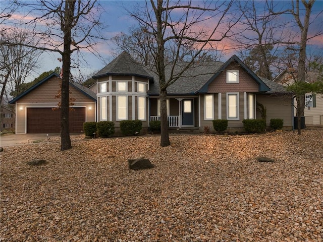 view of front facade featuring a garage