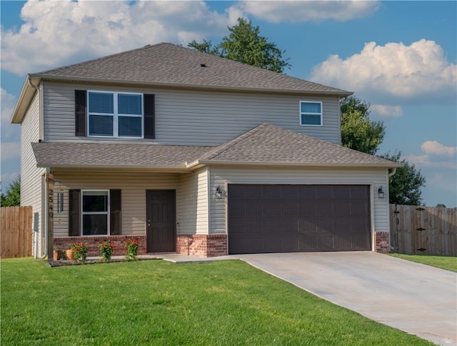 view of front of property with a front yard