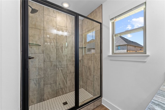 4206 SW Adams St, Bentonville, AR 72713 - bathroom with a stall shower and baseboards