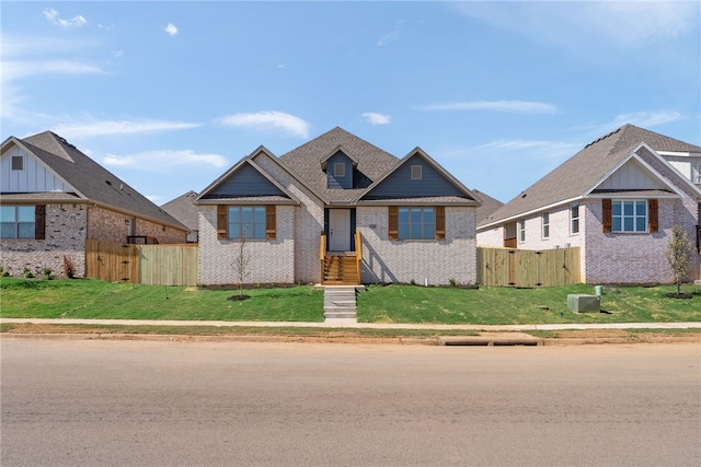 view of front facade with a front lawn