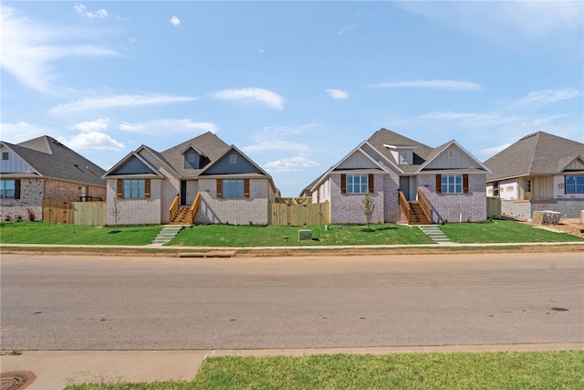 view of front of home with a front yard