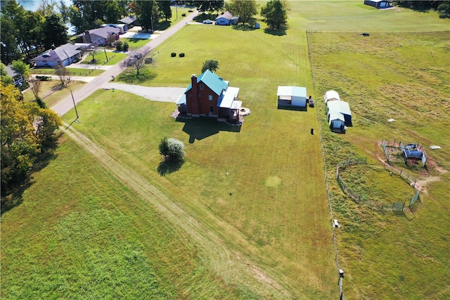 bird's eye view featuring a rural view