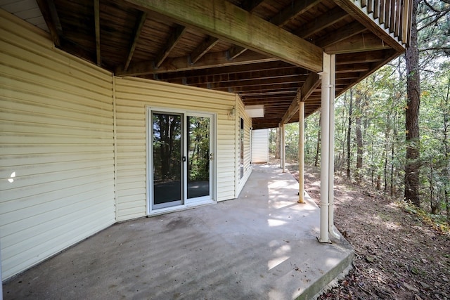 view of patio / terrace featuring a wooden deck