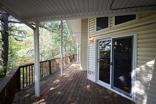 view of wooden terrace