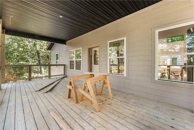 view of wooden deck