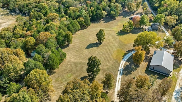 bird's eye view featuring a rural view