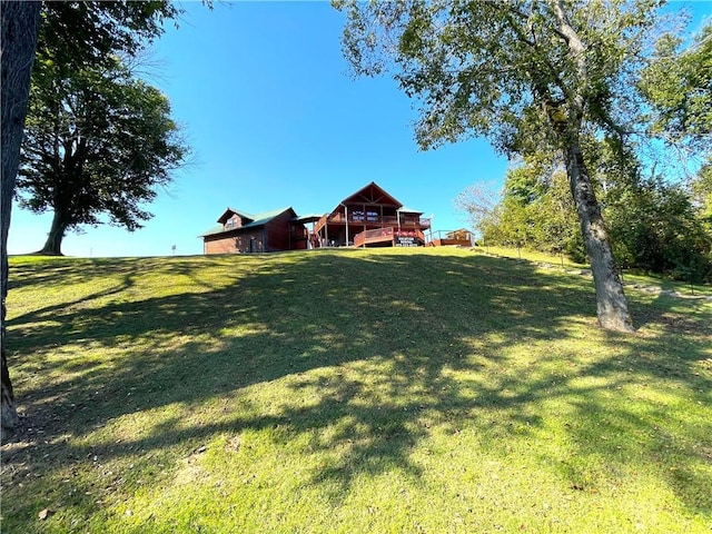 471 Mcphearson Ter, Calico Rock, AR 72519 - view of yard with a wooden deck
