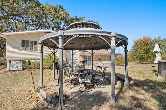 view of patio with a gazebo