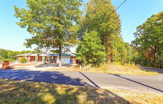 view of front facade with a garage