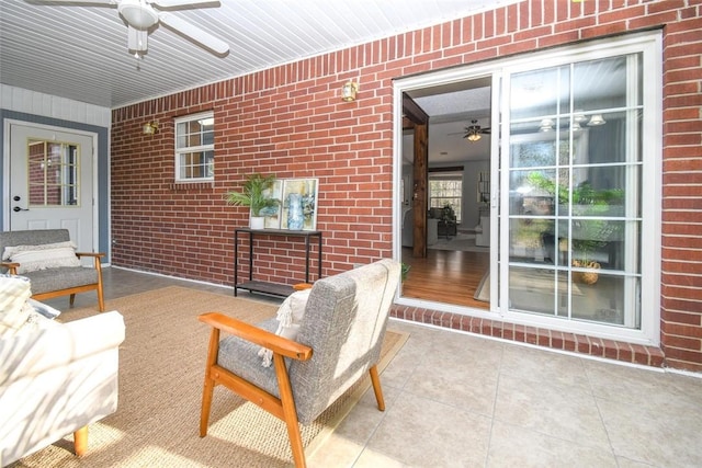1 Hartlepool Dr, Bella Vista, AR 72715 - view of patio featuring a ceiling fan