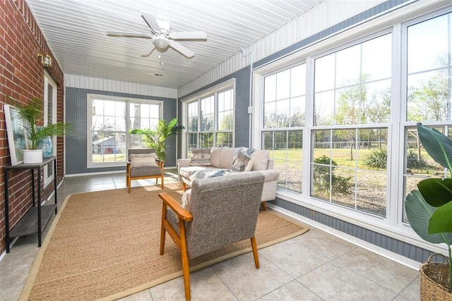 1 Hartlepool Dr, Bella Vista, AR 72715 - sunroom / solarium featuring ceiling fan and an outdoor hangout area