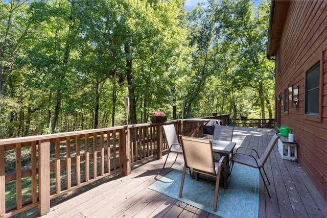 view of wooden terrace