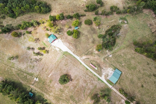 aerial view with a rural view