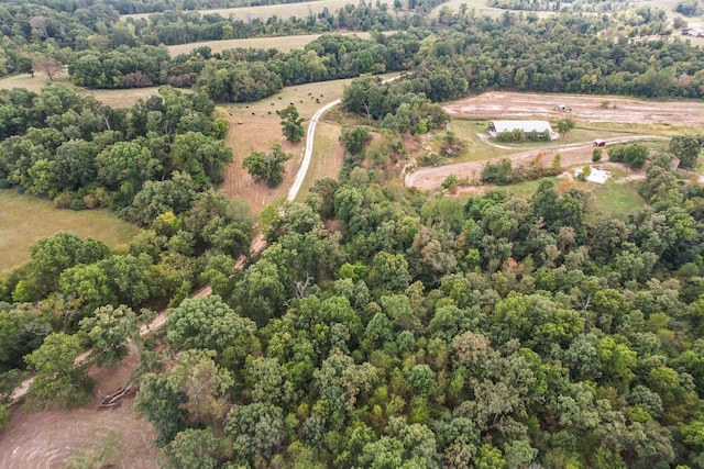 bird's eye view with a rural view