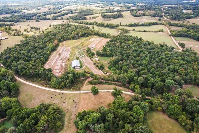 bird's eye view featuring a rural view