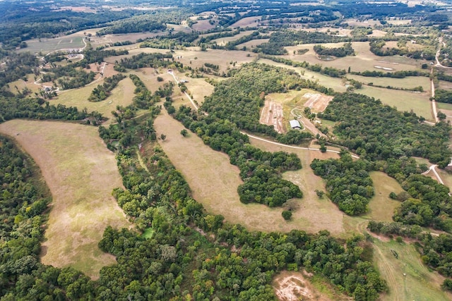 bird's eye view featuring a rural view