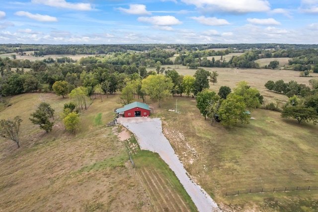 drone / aerial view featuring a rural view