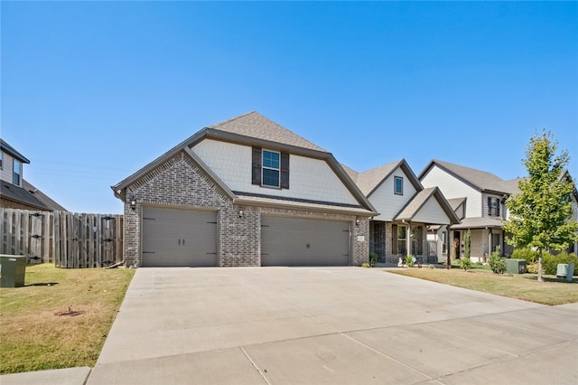 craftsman-style home with a front yard