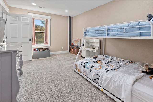 13136 Cedar Grove Rd, Lead Hill, AR 72644 - carpeted bedroom featuring recessed lighting, baseboards, and visible vents