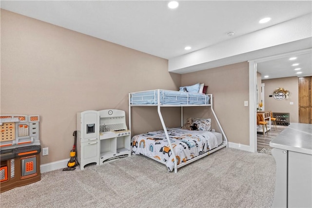 13136 Cedar Grove Rd, Lead Hill, AR 72644 - bedroom featuring recessed lighting, carpet, and baseboards