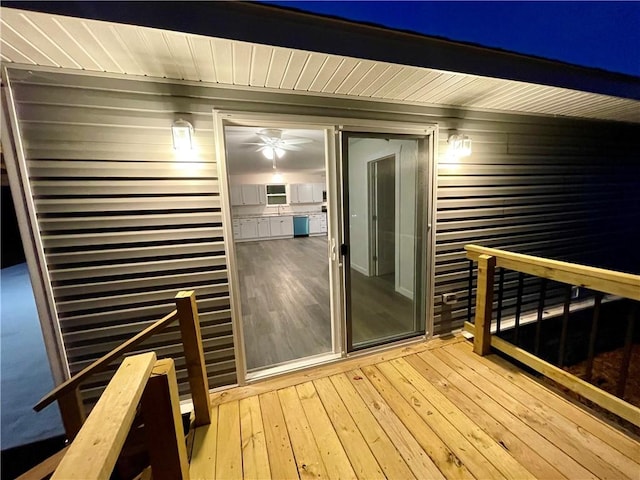 view of sauna featuring hardwood / wood-style floors